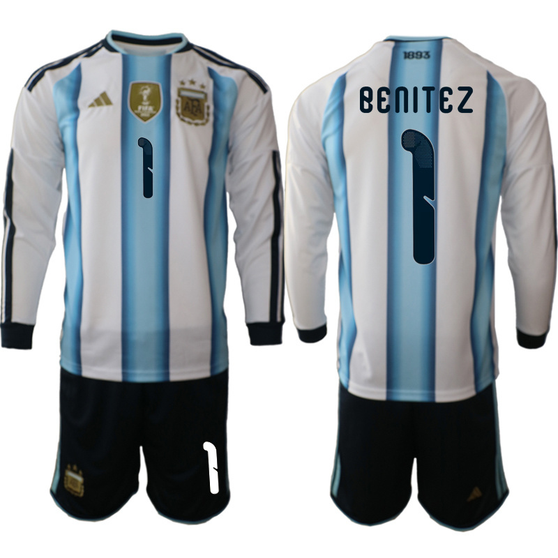 Men Argentina Long sleeve home 05 style 2026 World Cup Soccer jersey->argentina jersey->Soccer Country Jersey